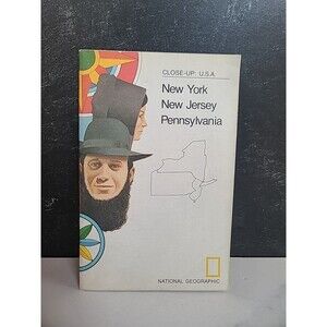 National Geographic Map, Close-Up: U.S.A. New York New Jersey Pennsylvania, 1977